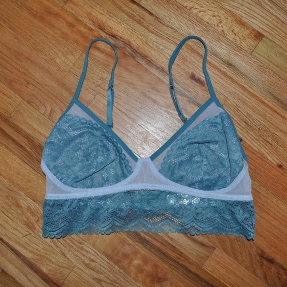 NEW Gilligan & O'Malley Blue Lace Bralette - Picture 1 of 7